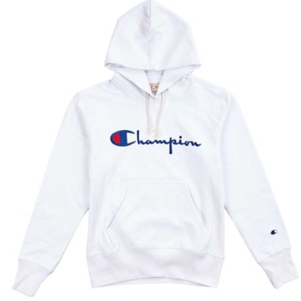 white Champion Hoodie